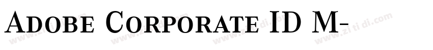 Adobe Corporate ID M字体转换